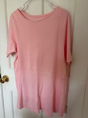 JJILL LIGHT PINK PIMA TEE TUNIC LENGTH SIZE XL